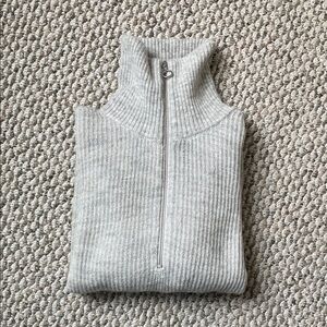 Quince Gray Ribbed Women's Sweater